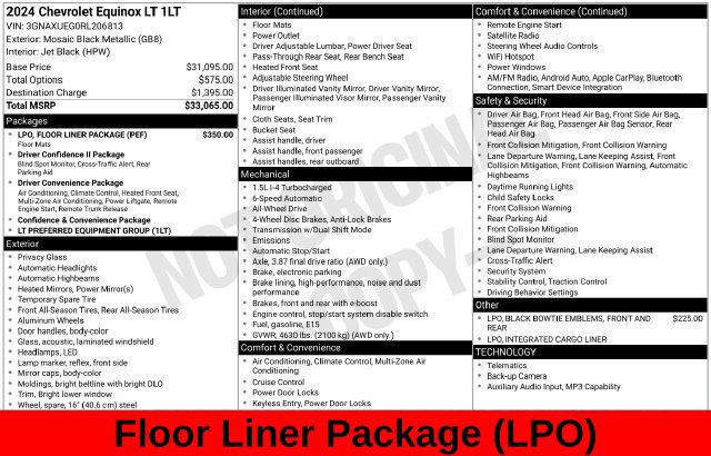 Used 2024 Chevrolet Equinox LT w/ LPO, Floor Liner Package AWD/4WD image 12