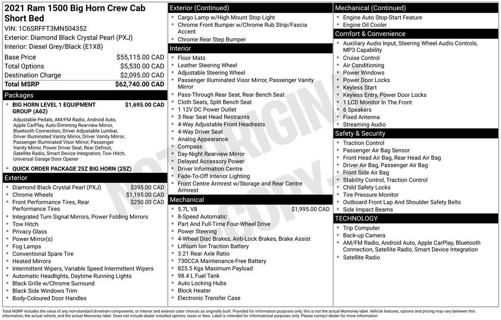 Used 2021 RAM 1500 Big Horn AWD/4WD image 7