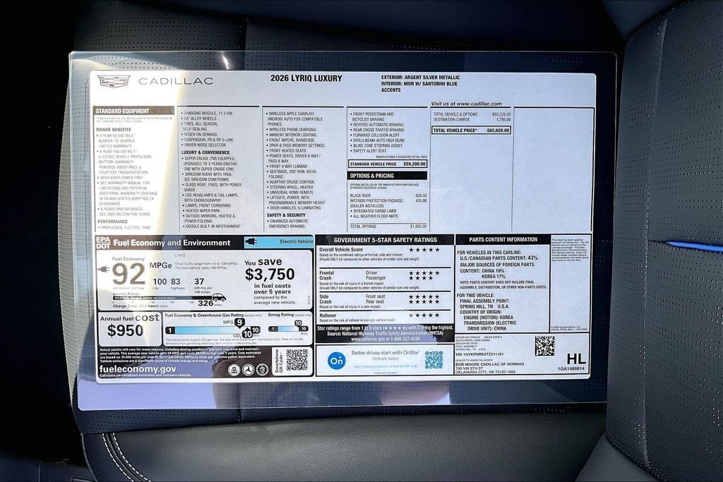 New 2026 Cadillac Lyriq Luxury RWD image 14