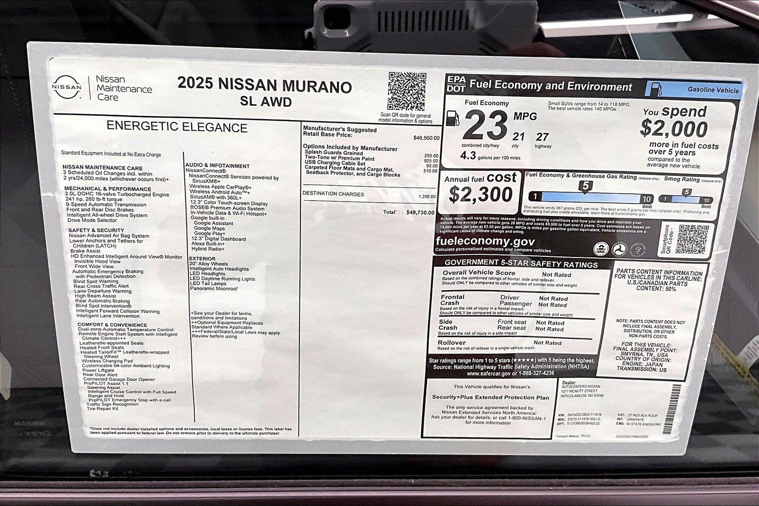 New 2025 Nissan Murano SL AWD/4WD image 40