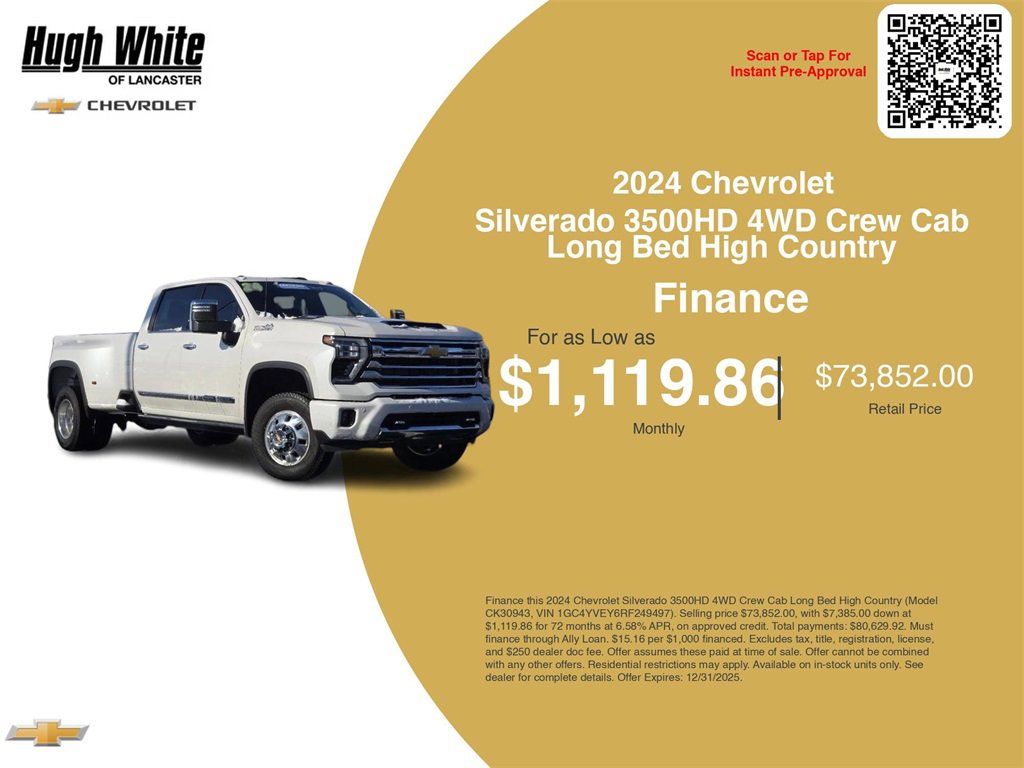 Certified 2024 Chevrolet Silverado 3500 High Country w/ High Country Premium Package image 3
