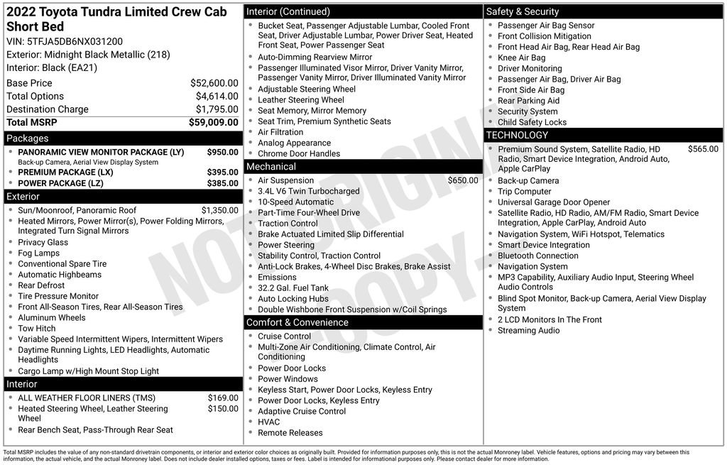 Used 2022 Toyota Tundra Limited AWD/4WD image 34