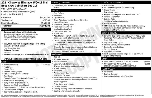 Used 2021 Chevrolet Silverado 1500 LT Trail Boss AWD/4WD image 5
