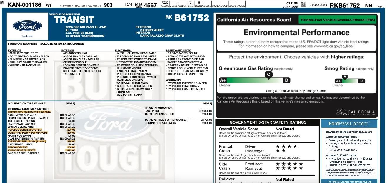 Used 2024 Ford Transit 350 XL image 2