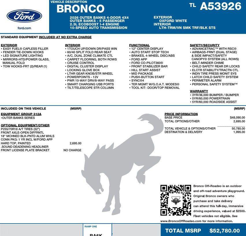 New 2026 Ford Bronco Outer Banks image 2