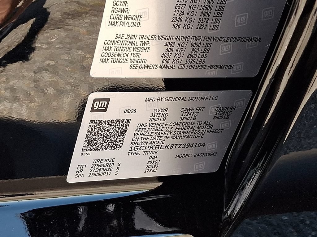 New 2026 Chevrolet Silverado 1500 Custom w/ Turbomax Blackout Package AWD/4WD image 18