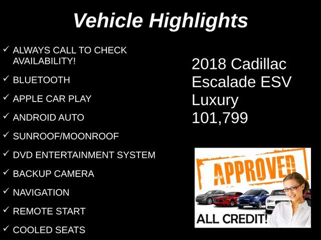 Used 2018 Cadillac Escalade ESV Luxury AWD/4WD image 9