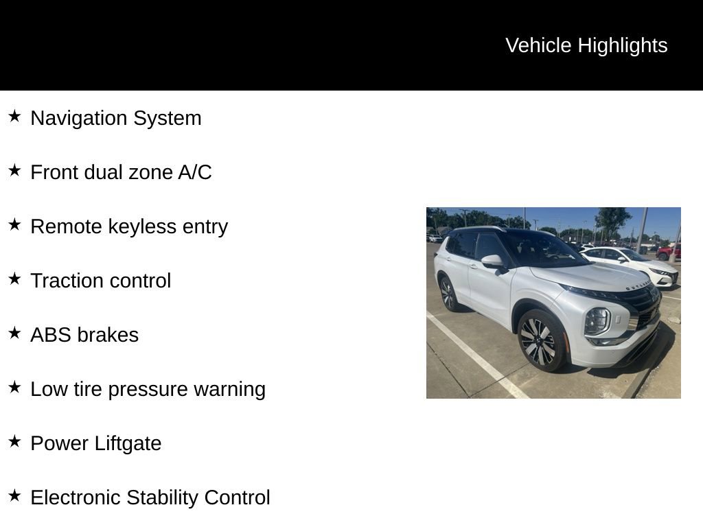 Used 2025 Mitsubishi Outlander SEL AWD/4WD image 23