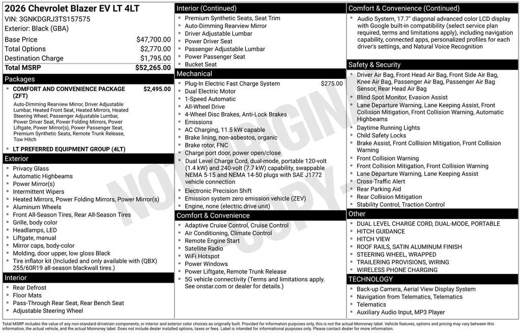 New 2026 Chevrolet Blazer EV LT AWD/4WD image 10