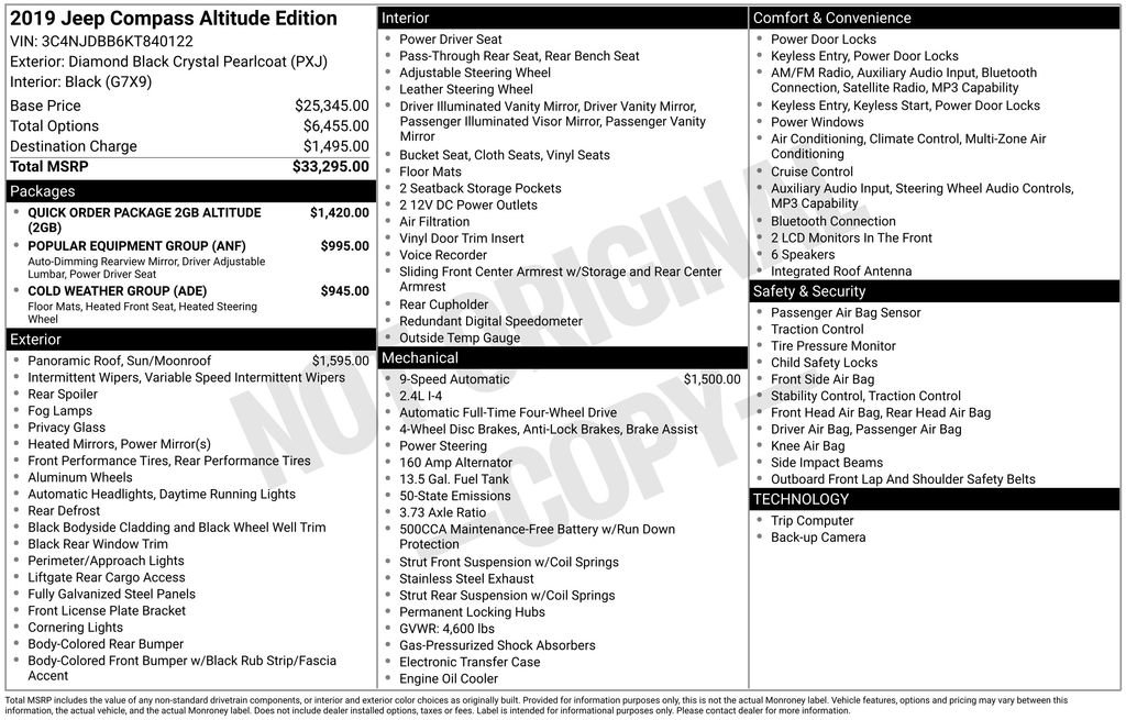 Used 2019 Jeep Compass Altitude image 49