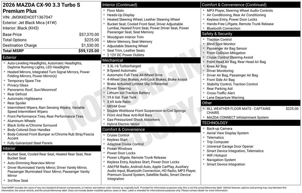 New 2026 MAZDA CX-90 3.3 Turbo S w/ Premium Plus image 6