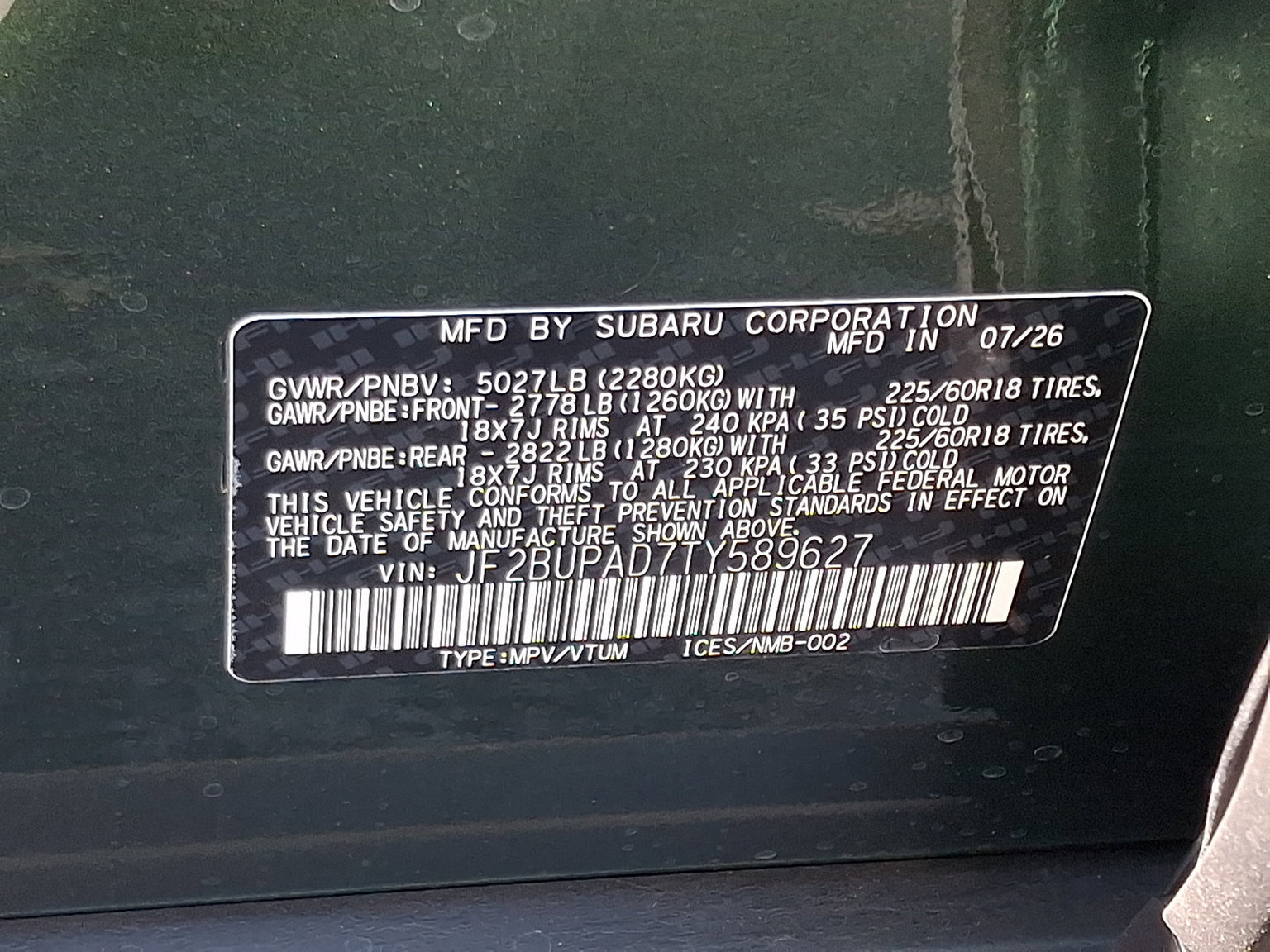 New 2026 Subaru Outback Premium AWD/4WD image 11