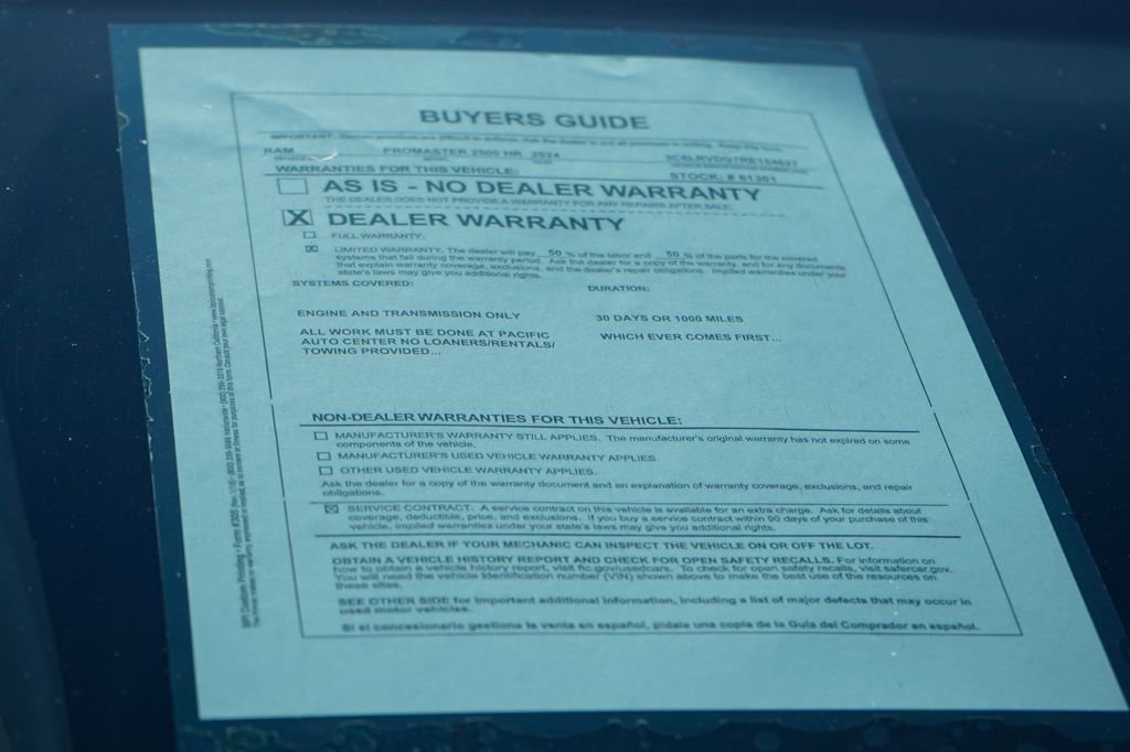 Used 2024 RAM ProMaster 2500 w/ Safety Group image 47