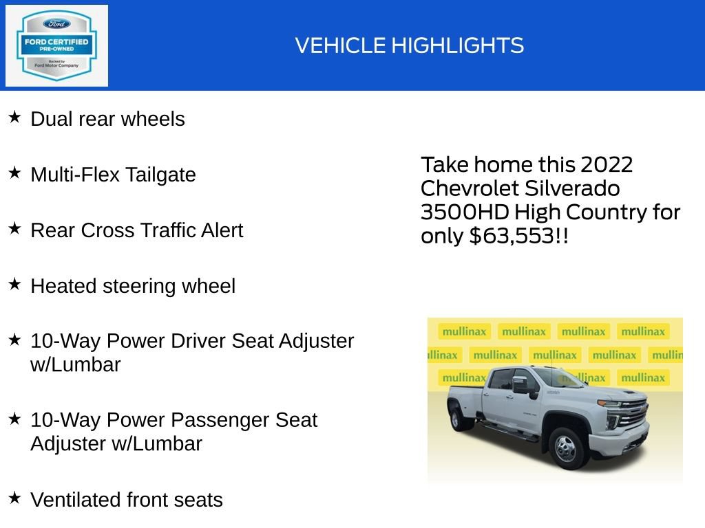 Used 2022 Chevrolet Silverado 3500 High Country AWD/4WD image 20