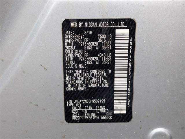 Used 2017 Nissan Armada SL w/ Interior Lighting Package image 33