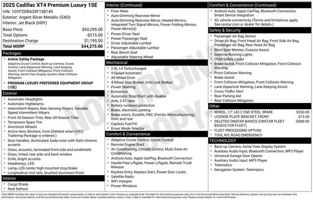 Used 2025 Cadillac XT4 Premium Luxury image 29