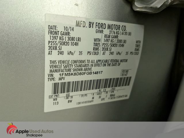 Used 2015 Ford Explorer XLT w/ Equipment Group 202A AWD/4WD image 56