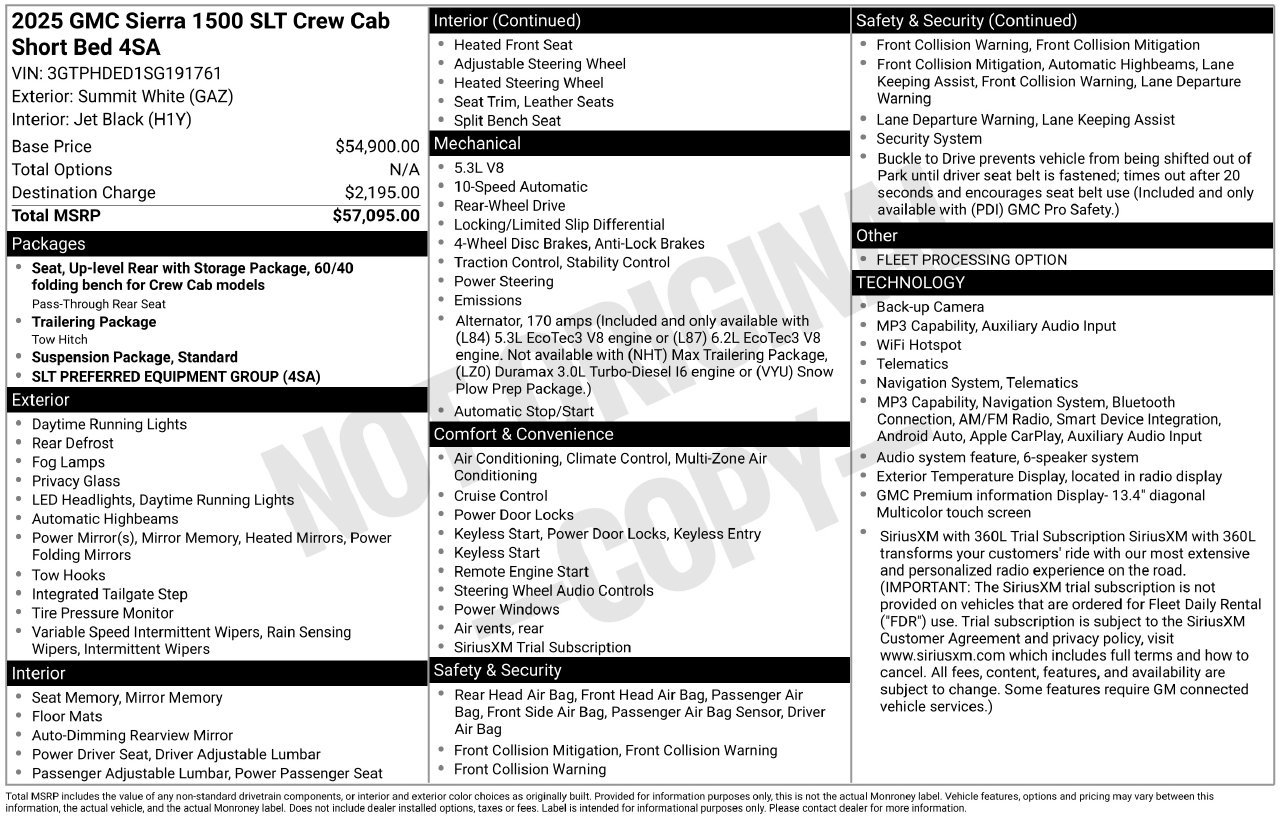 Used 2025 GMC Sierra 1500 SLT RWD image 31