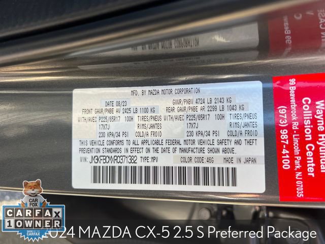 Used 2024 MAZDA CX-5 AWD 2.5 S w/ Preferred Package image 31