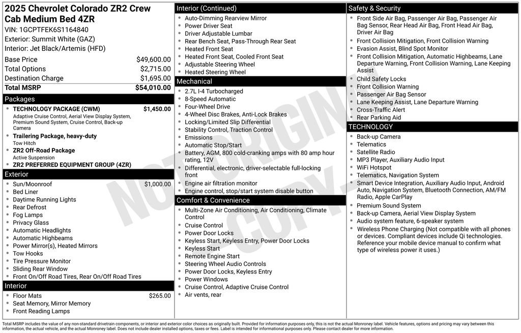 Certified 2025 Chevrolet Colorado ZR2 w/ Technology Package AWD/4WD image 44