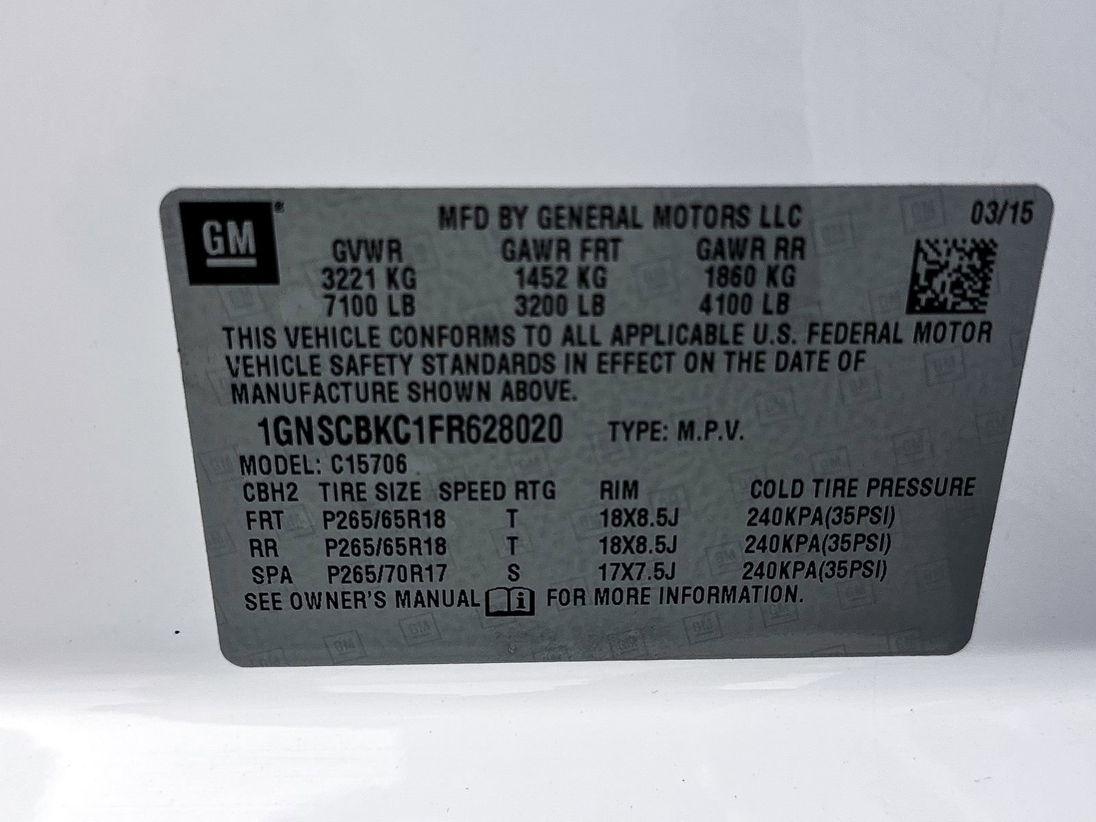 Used 2015 Chevrolet Tahoe LT w/ Luxury Package RWD image 38