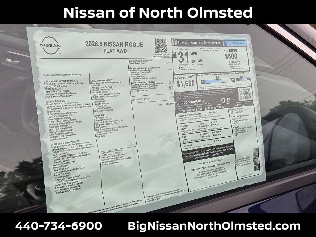 New 2026 Nissan Rogue Platinum w/ Platinum Premium Package AWD/4WD image 21