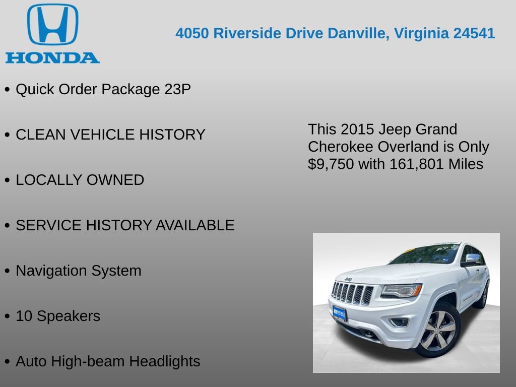 Used 2015 Jeep Grand Cherokee Overland AWD/4WD image 7