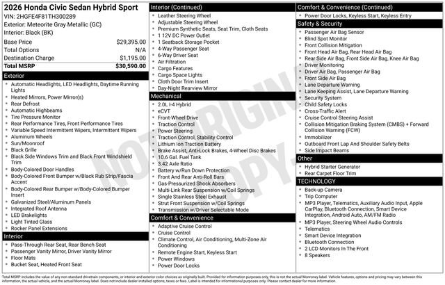 Used 2026 Honda Civic Sport image 11
