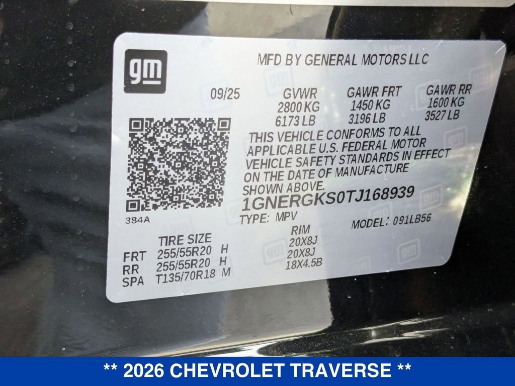 New 2026 Chevrolet Traverse LT w/ Sun and Wheel Package FWD image 36