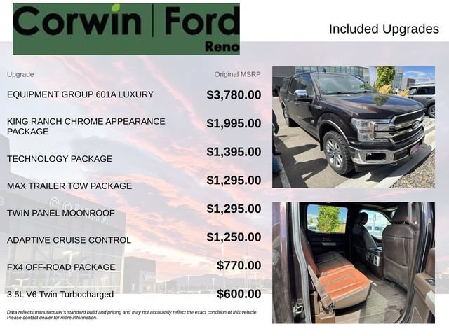 Used 2018 Ford F150 King Ranch w/ Equipment Group 601A Luxury AWD/4WD image 3