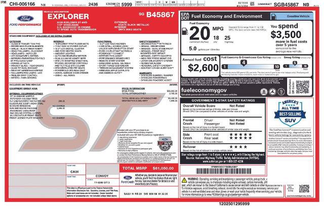 Certified 2025 Ford Explorer ST w/ Sun And Sound Package AWD/4WD image 9