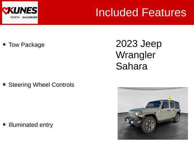 Used 2023 Jeep Wrangler Unlimited Sahara w/ Cold Weather Group AWD/4WD image 3