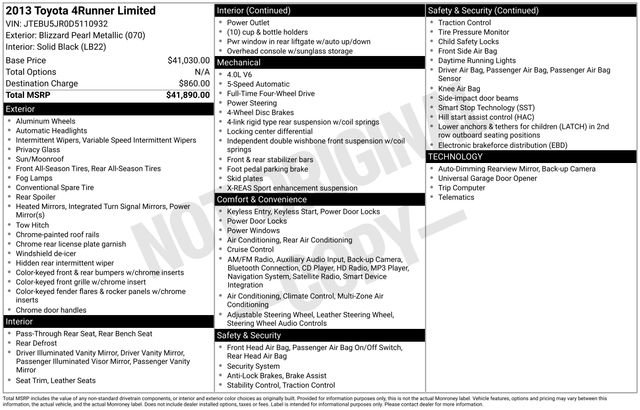 Used 2013 Toyota 4Runner Limited image 7