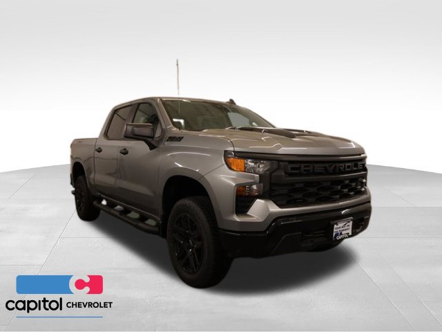 New 2026 Chevrolet Silverado 1500 Custom Trail Boss w/ Turbomax Blackout Package AWD/4WD 360° Tour