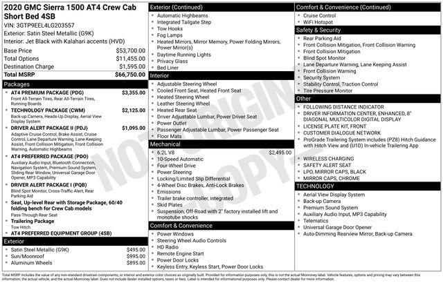 Used 2020 GMC Sierra 1500 AT4 w/ AT4 Premium Package AWD/4WD image 34