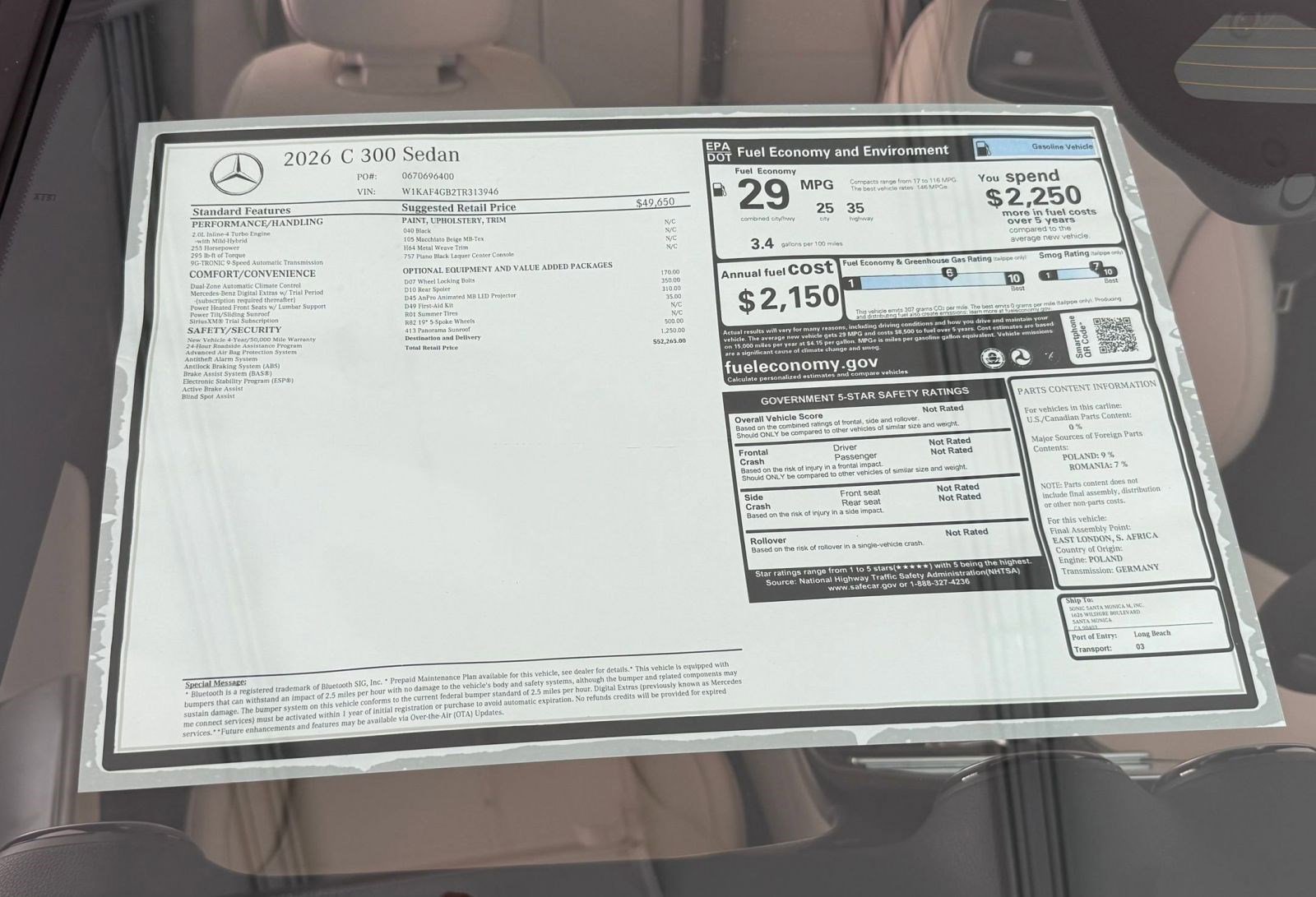 New 2026 Mercedes-Benz C 300 Sedan image 31