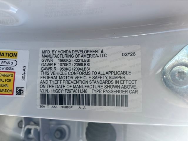 New 2026 Honda Accord LX image 30