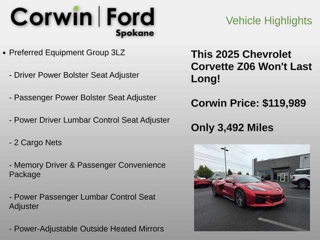 Used 2025 Chevrolet Corvette Z06 RWD image 6