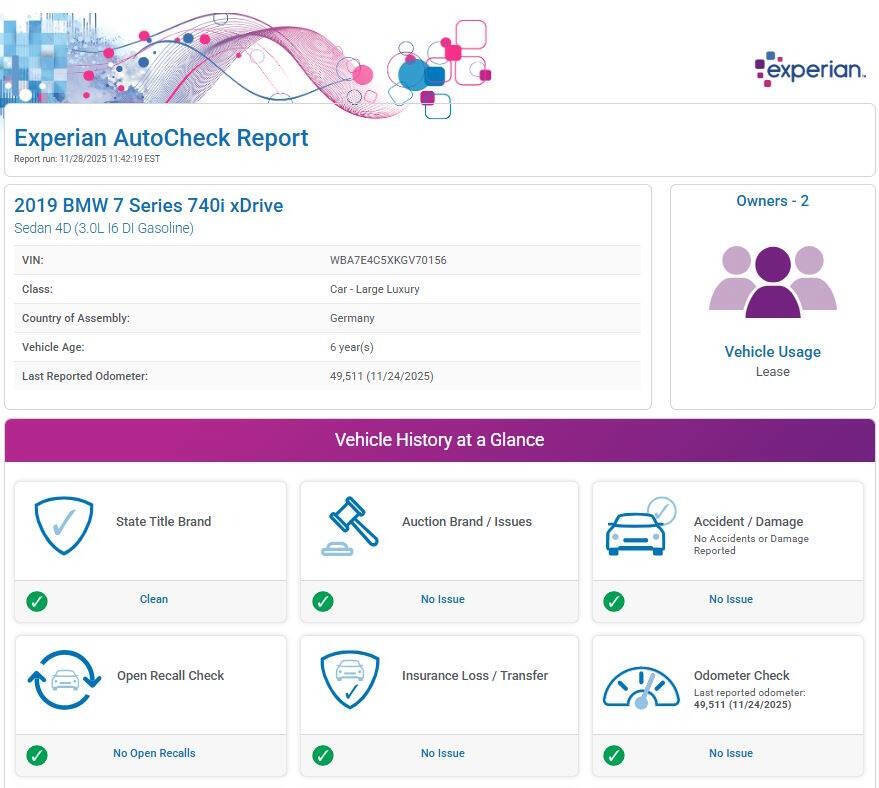 Used 2019 BMW 740i xDrive w/ Executive Package image 13