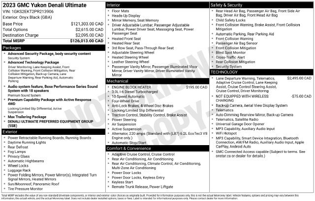 Certified 2023 GMC Yukon Denali Ultimate AWD/4WD image 42