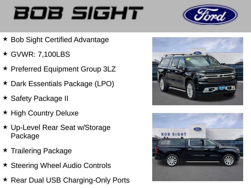 Used 2022 Chevrolet Silverado 1500 High Country w/ LPO, Dark Essentials Package AWD/4WD video 3