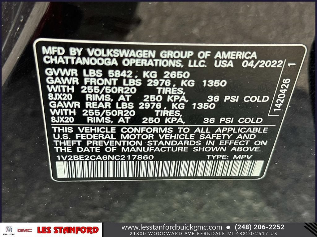 Used 2022 Volkswagen Atlas Cross Sport SEL AWD/4WD image 20