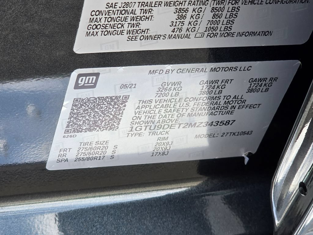 Used 2021 GMC Sierra 1500 SLT w/ SLT Premium Plus Package AWD/4WD image 24