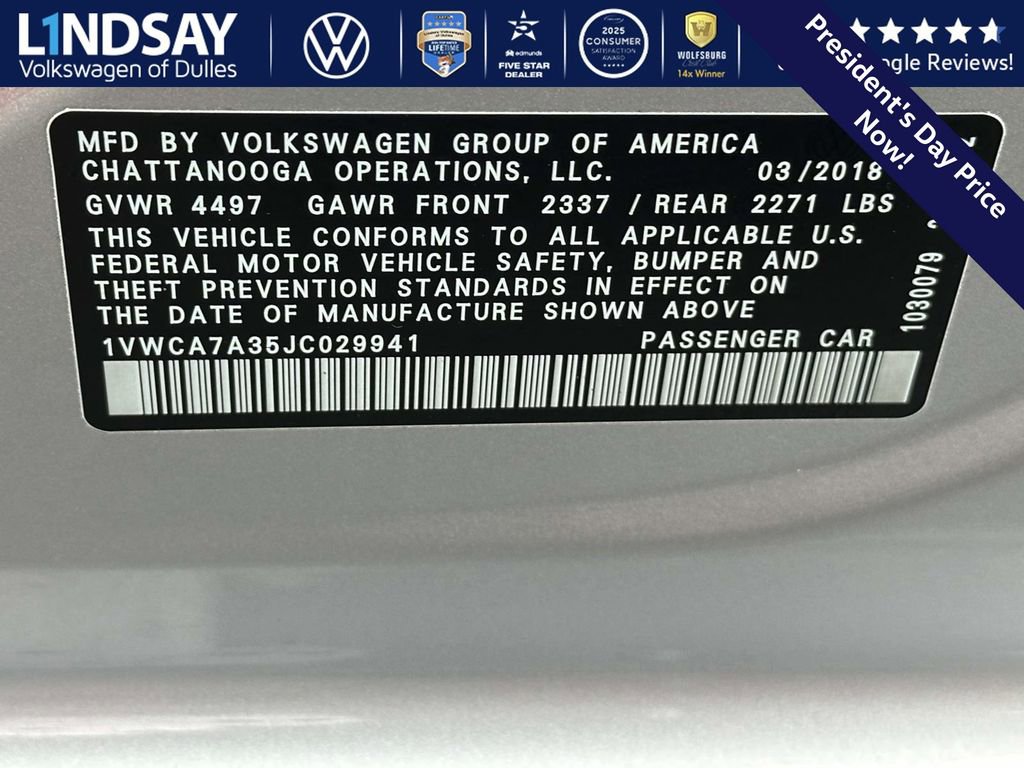 Used 2018 Volkswagen Passat 2.0T SEL Premium image 21