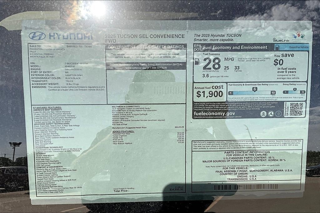 Used 2025 Hyundai Tucson SEL image 22