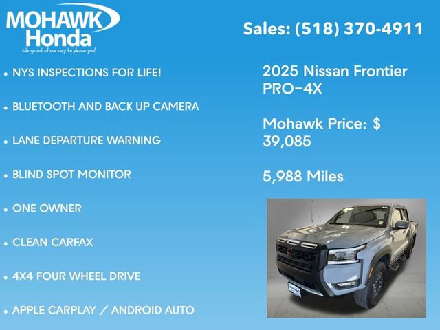 Used 2025 Nissan Frontier PRO-4X w/ Pro Convenience Package AWD/4WD image 7