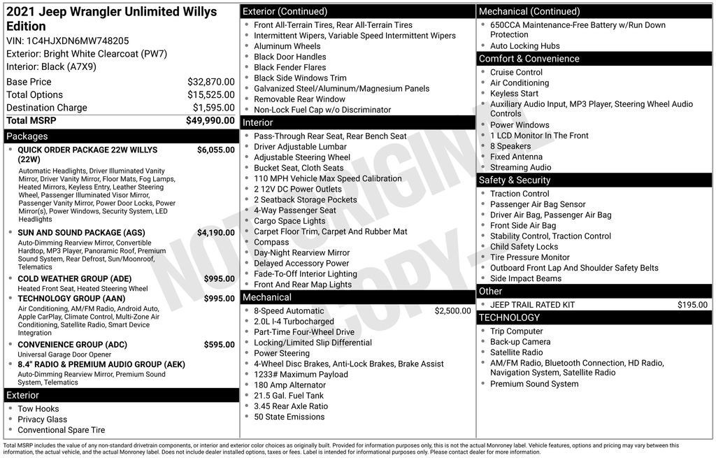 Used 2021 Jeep Wrangler Unlimited Sport image 11