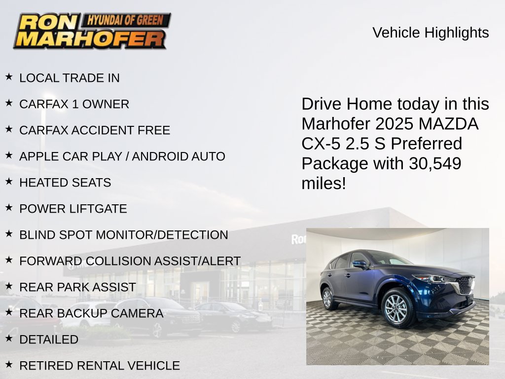 Used 2025 MAZDA CX-5 AWD 2.5 S w/ Preferred Package image 14