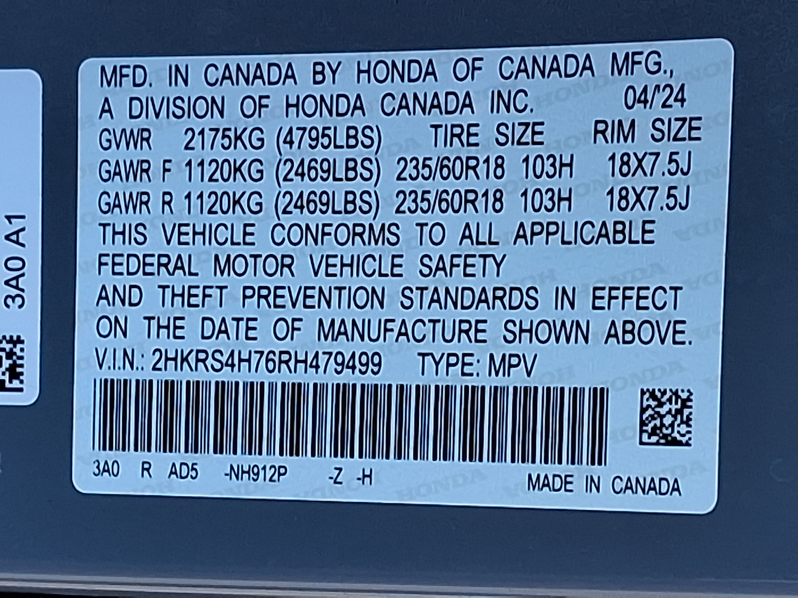Certified 2024 Honda CR-V EX-L image 30