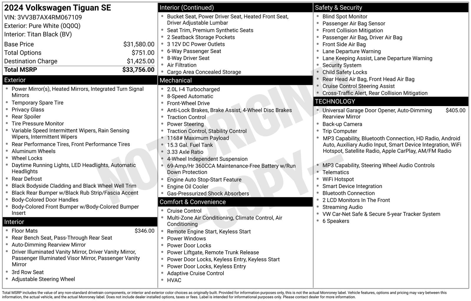 Certified 2024 Volkswagen Tiguan SE FWD image 15